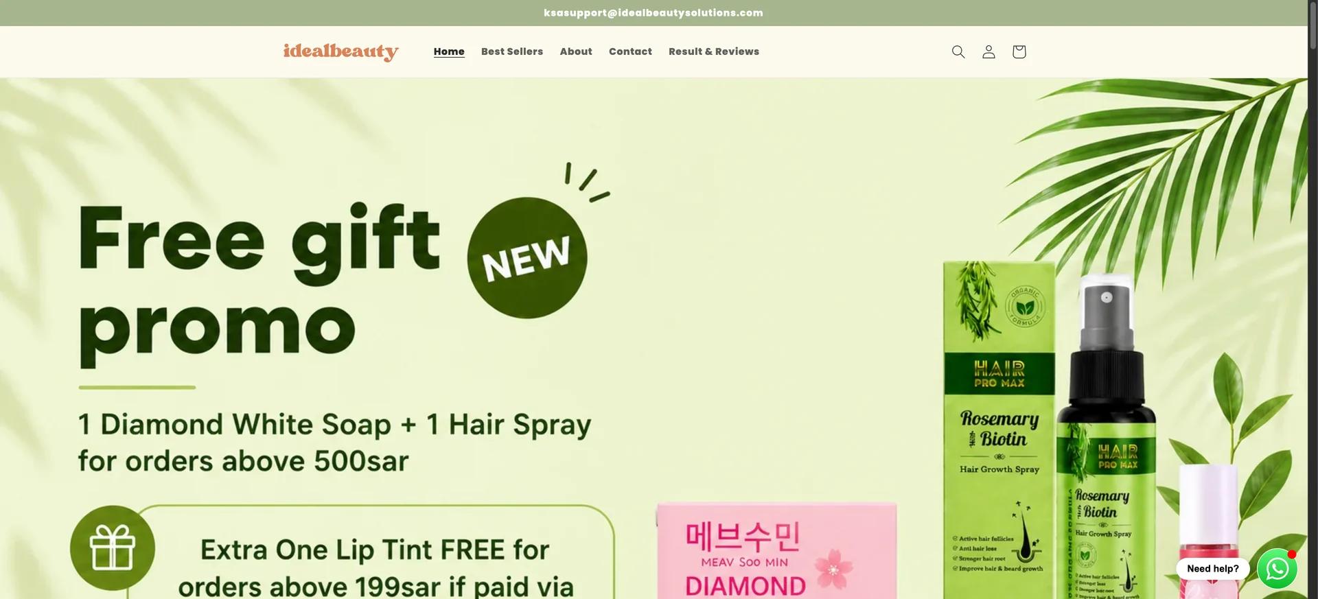 Ideal Beauty Deals KSA Shopify storefront