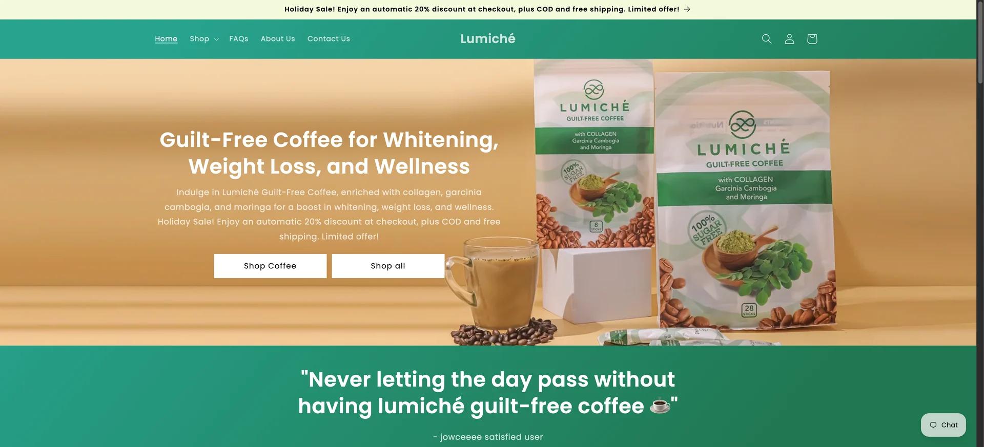Lumiché Shopify storefront