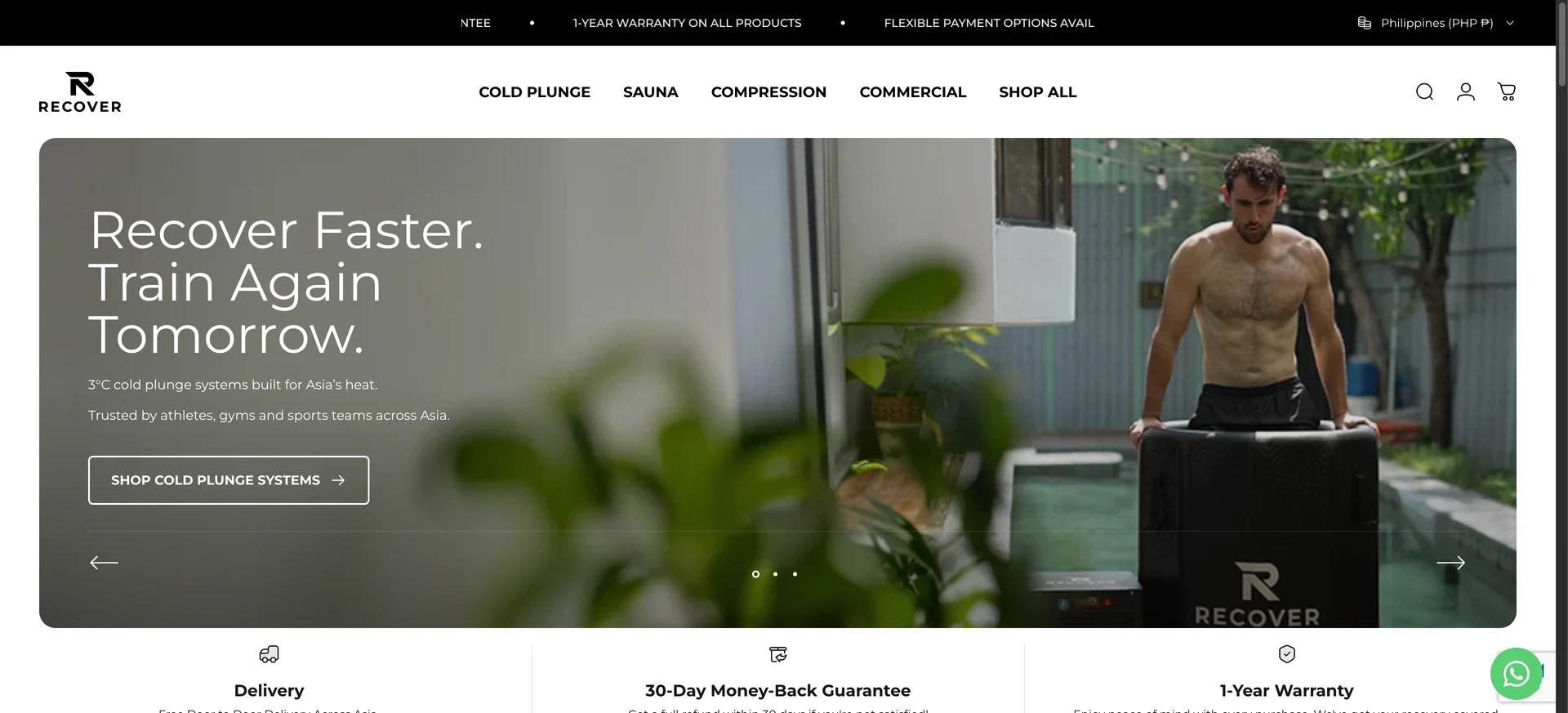 Recover Asia Shopify storefront