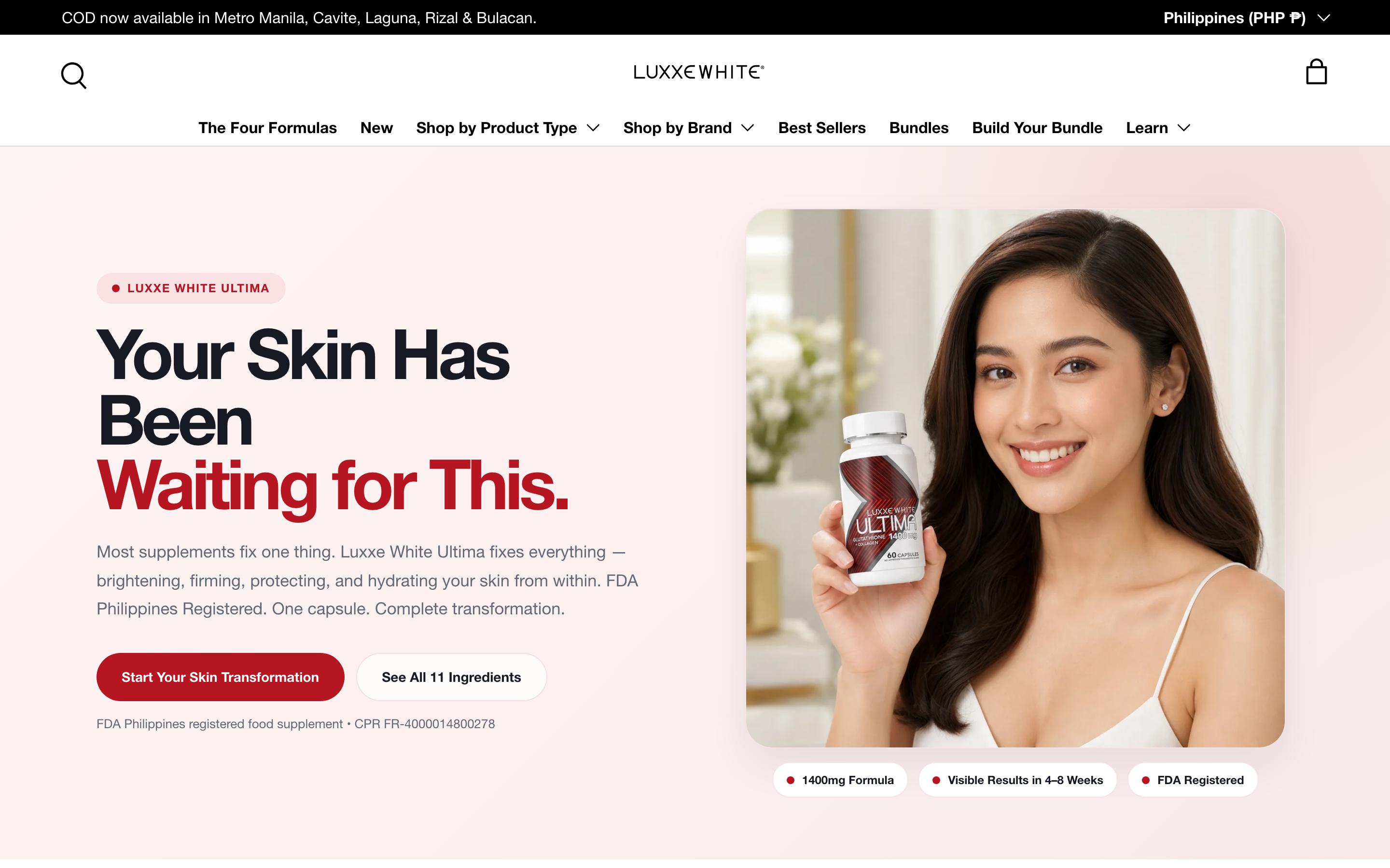Luxxe White storefront